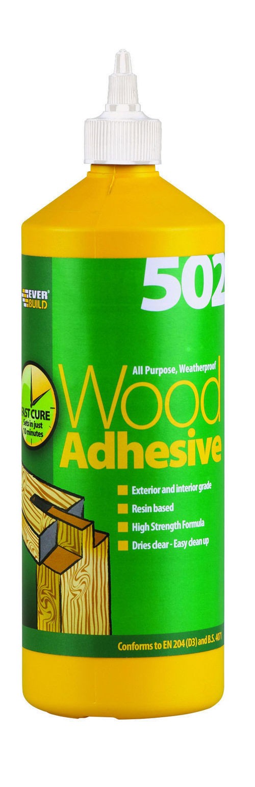 All Purpose Weatherproof Wood Adhesive 1 Litre PVA Everbuild 502