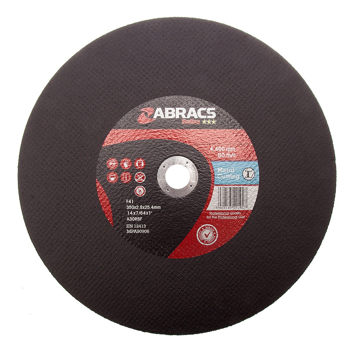 CUTTING DISC 14" FOR METAL Abracs 350 x 2.8 x 25.4mm 