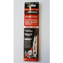 Abracs Demolition Reciprocating Saw Blades 150mm For Wood & Metal RBSDEM150 Expert Range